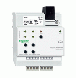 Switch actuator REG‑K/4x230/10 with manual mode light grey